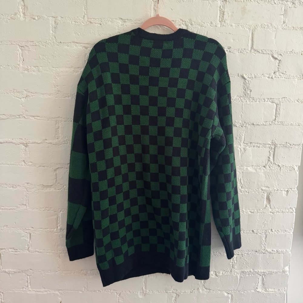 ON HOLD Slytherin Boxlunch Green and Black Checkered Cardigan 🐍🖤💚 - Picture 5 of 7